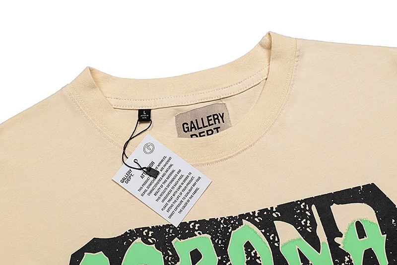 GALLERY. DEPT new short-sleeved T-shirt Style number: D2283 P110 Color: Apricot Black Size: S M L XL